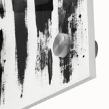 Minimalist Black and White Abstract Art - Bold Brushstroke Canvas
