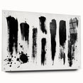 Minimalist Black and White Abstract Art - Bold Brushstroke Canvas