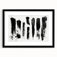 Minimalist Black and White Abstract Art - Bold Brushstroke Canvas