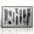 Minimalist Black and White Abstract Art - Bold Brushstroke Canvas