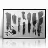 Minimalist Black and White Abstract Art - Bold Brushstroke Canvas