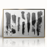 Minimalist Black and White Abstract Art - Bold Brushstroke Canvas