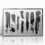 Minimalist Black and White Abstract Art - Bold Brushstroke Canvas