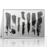 Minimalist Black and White Abstract Art - Bold Brushstroke Canvas
