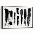 Minimalist Black and White Abstract Art - Bold Brushstroke Canvas