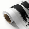 Minimalist Black and White Abstract Art - Bold Brushstroke Canvas