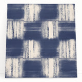 Earthen Harmony Abstracts – Navy Blue Grid Modern Abstract Wall Art