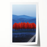 Vibrant Red Trees - Fine Art Photography Canvas Prints