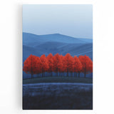 Vibrant Red Trees - Fine Art Photography Canvas Prints
