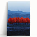 Vibrant Red Trees - Fine Art Photography Canvas Prints