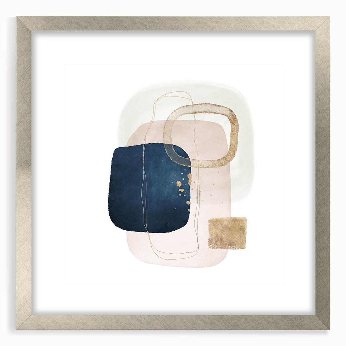 Contemporary Geometric Art for Interiors – Framed Minimalist Print