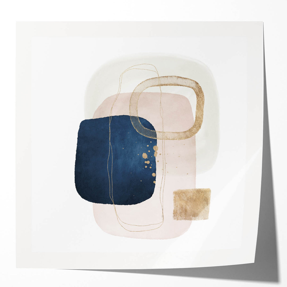 Contemporary Geometric Art for Interiors – Framed Minimalist Print