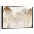 Minimalist Mountain Wall Art – Textured Golden Forest in Haze