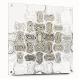 Minimalist Wall Décor - Black, White & Silver Abstract Print