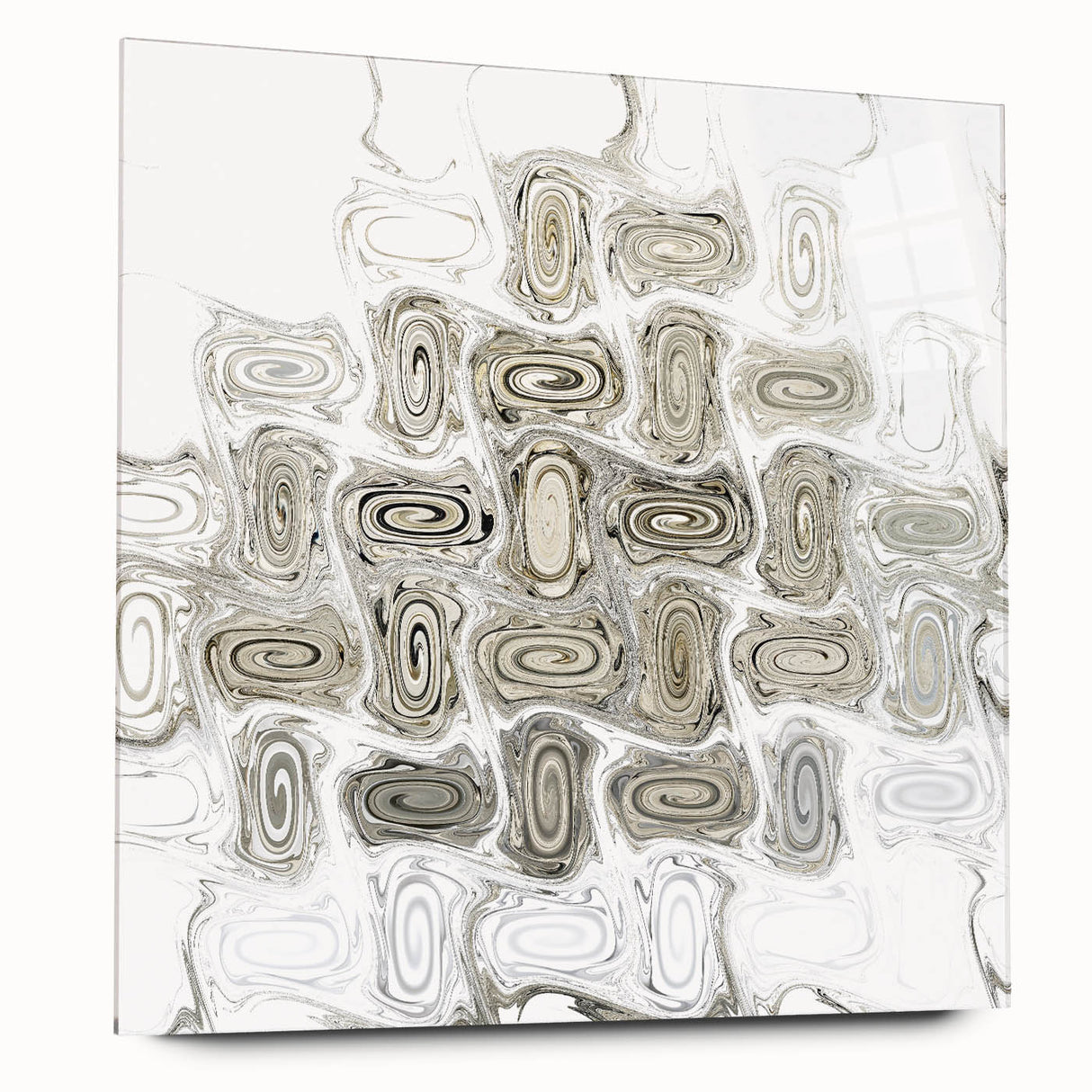 Minimalist Wall Décor - Black, White & Silver Abstract Print