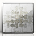Minimalist Wall Décor - Black, White & Silver Abstract Print