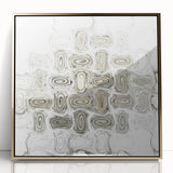 Minimalist Wall Décor - Black, White & Silver Abstract Print