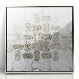 Minimalist Wall Décor - Black, White & Silver Abstract Print