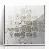 Minimalist Wall Décor - Black, White & Silver Abstract Print