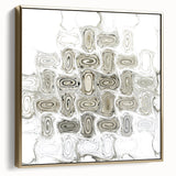 Minimalist Wall Décor - Black, White & Silver Abstract Print