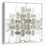 Minimalist Wall Décor - Black, White & Silver Abstract Print