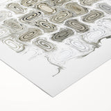 Minimalist Wall Décor - Black, White & Silver Abstract Print