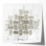 Minimalist Wall Décor - Black, White & Silver Abstract Print