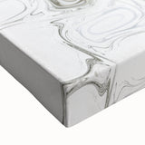 Minimalist Wall Décor - Black, White & Silver Abstract Print