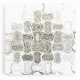 Minimalist Wall Décor - Black, White & Silver Abstract Print