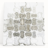 Minimalist Wall Décor - Black, White & Silver Abstract Print