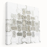 Minimalist Wall Décor - Black, White & Silver Abstract Print