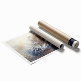 Large Abstract Wall Decor – Navy, Beige, and Gold Organic Pattern