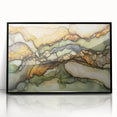 Layered Earth – Abstract Fluid Canvas Art in Olive and Brown Tones