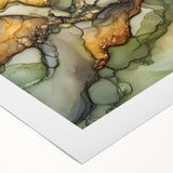 Layered Earth – Abstract Fluid Canvas Art in Olive and Brown Tones