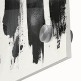 Modern Black and White Abstract Art - Bold Brushstroke Canvas