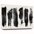 Modern Black and White Abstract Art - Bold Brushstroke Canvas