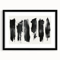 Modern Black and White Abstract Art - Bold Brushstroke Canvas