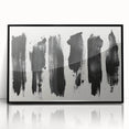 Modern Black and White Abstract Art - Bold Brushstroke Canvas