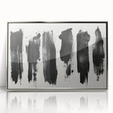 Modern Black and White Abstract Art - Bold Brushstroke Canvas