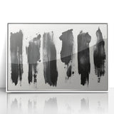 Modern Black and White Abstract Art - Bold Brushstroke Canvas