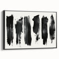 Modern Black and White Abstract Art - Bold Brushstroke Canvas