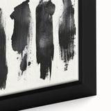 Modern Black and White Abstract Art - Bold Brushstroke Canvas