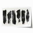 Modern Black and White Abstract Art - Bold Brushstroke Canvas
