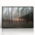 Abstract Minimalist Landscape Paintings – Motion Blur Pine Forest
