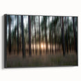 Abstract Minimalist Landscape Paintings – Motion Blur Pine Forest