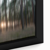 Abstract Minimalist Landscape Paintings – Motion Blur Pine Forest