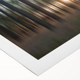 Abstract Minimalist Landscape Paintings – Motion Blur Pine Forest