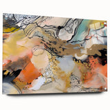 Contemporary Abstract Art – Moody Modern Canvas in Gold & Orange