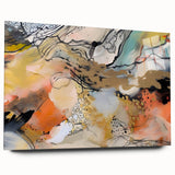 Contemporary Abstract Art – Moody Modern Canvas in Gold & Orange
