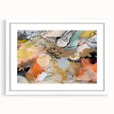 Contemporary Abstract Art – Moody Modern Canvas in Gold & Orange